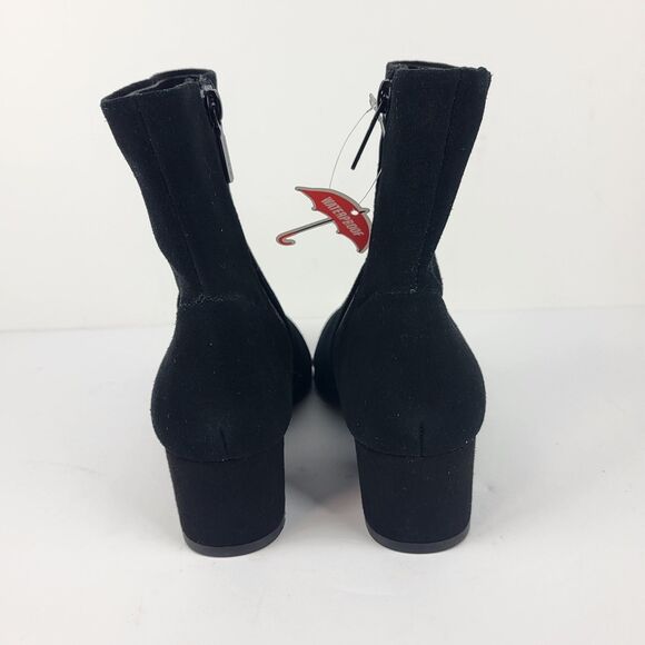 Blondo Amy Waterproof Black Suede Ankle Boots Block Heel Zip Up Size 6M - Picture 4 of 11
